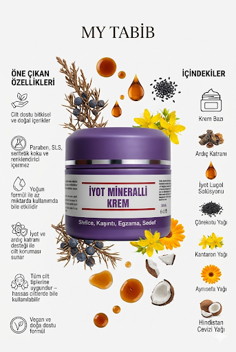 İYOT MİNERALLİ KREM- SİVİLCE-KAŞINTI-EGZAMA-SEDEF 50 ML