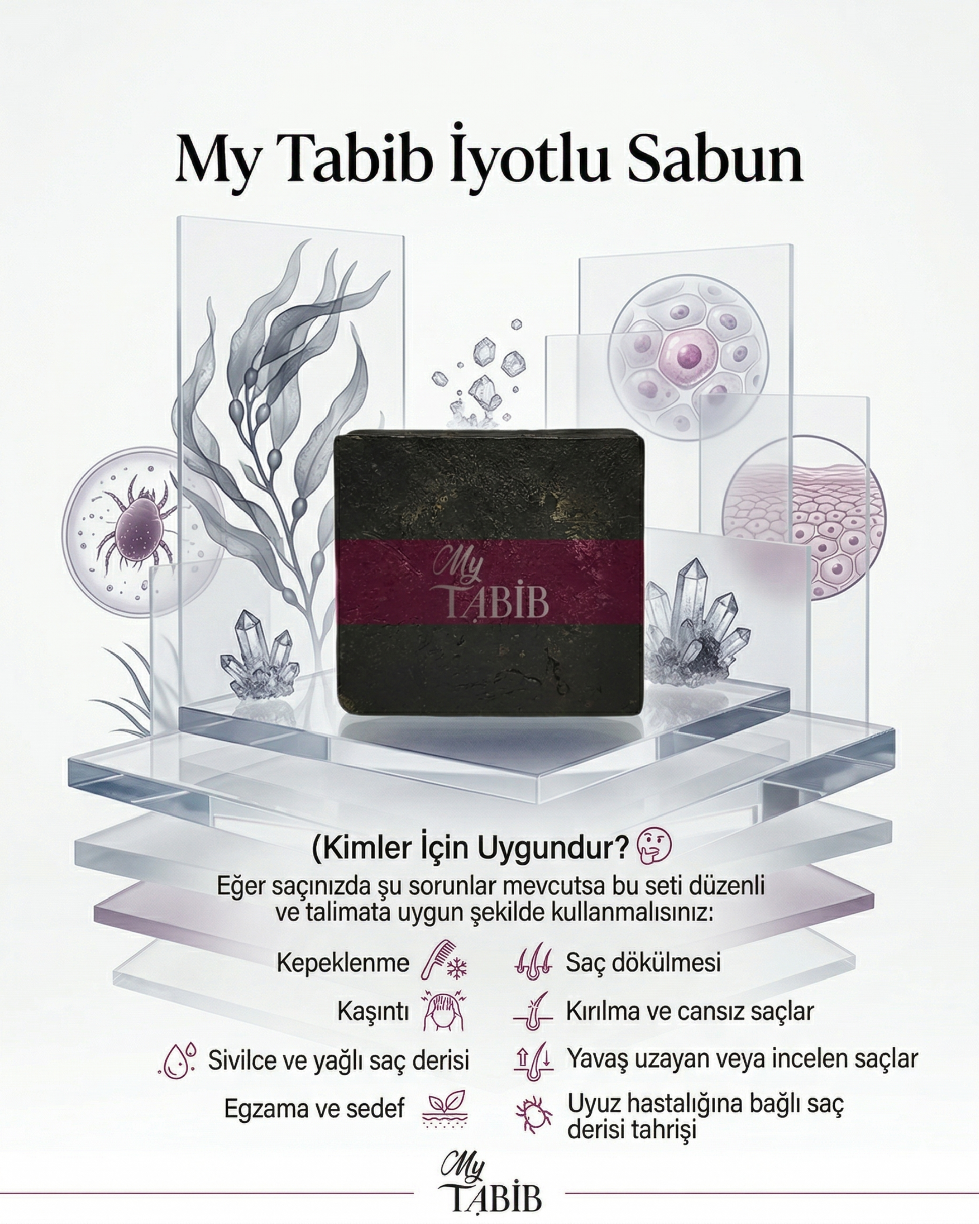 İYOTLU SABUN-EGZAMA-SEDEF-SİVİLCE-KEPEK-KAŞINTI-YAĞLI CİLTLER