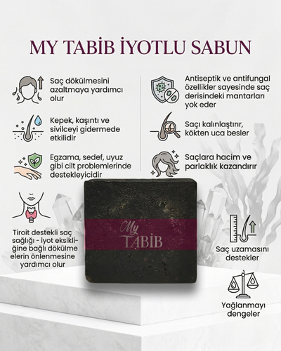 İYOTLU SABUN-EGZAMA-SEDEF-SİVİLCE-KEPEK-KAŞINTI-YAĞLI CİLTLER
