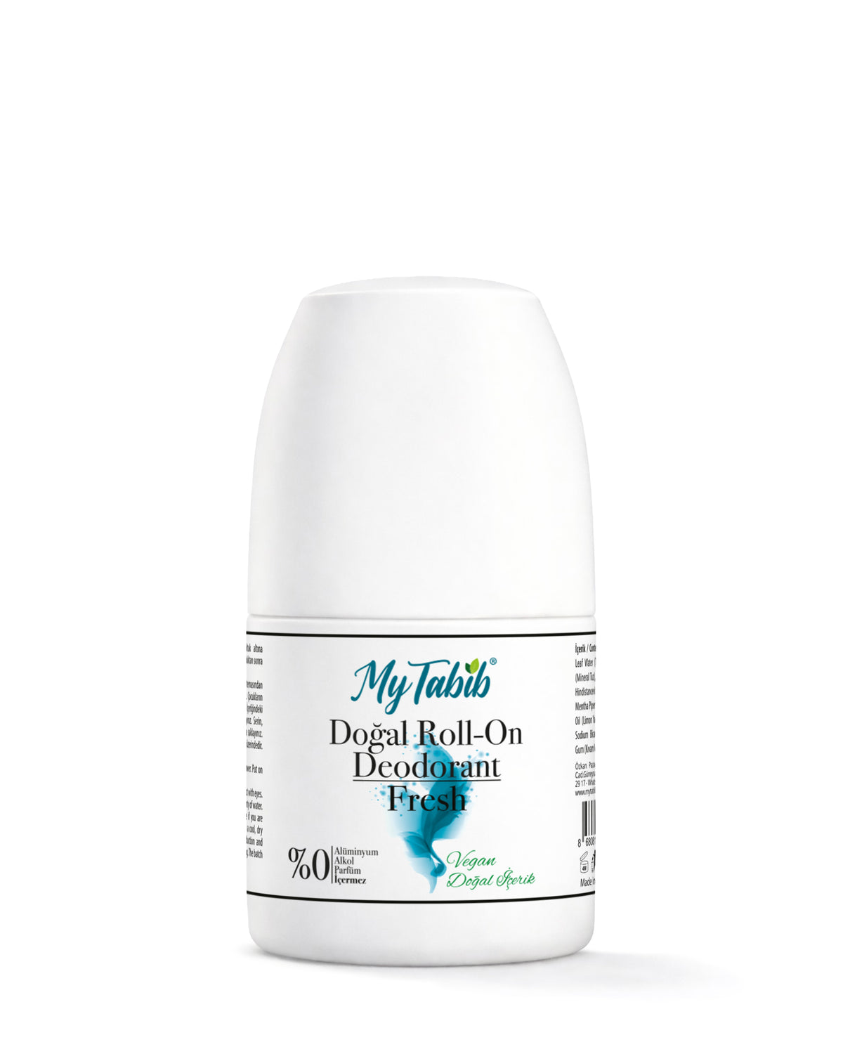 My Tabib Doğal Deodorant Roll-On Nane & Limon | Alüminyumsuz, Ferahlatıcı, Hassas Ciltler İçin