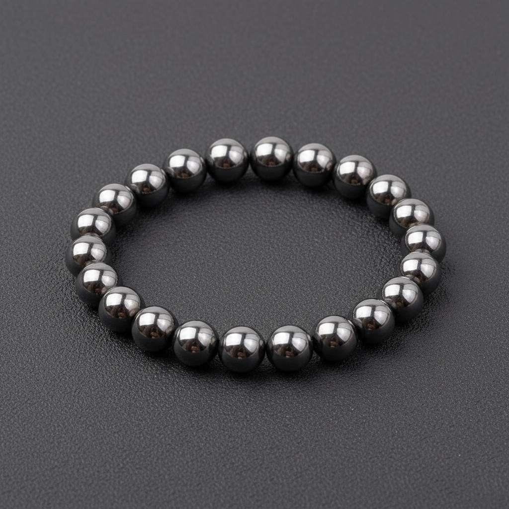 HEMATİT TAŞI ELASTİK BİLEKLİK 8 MM