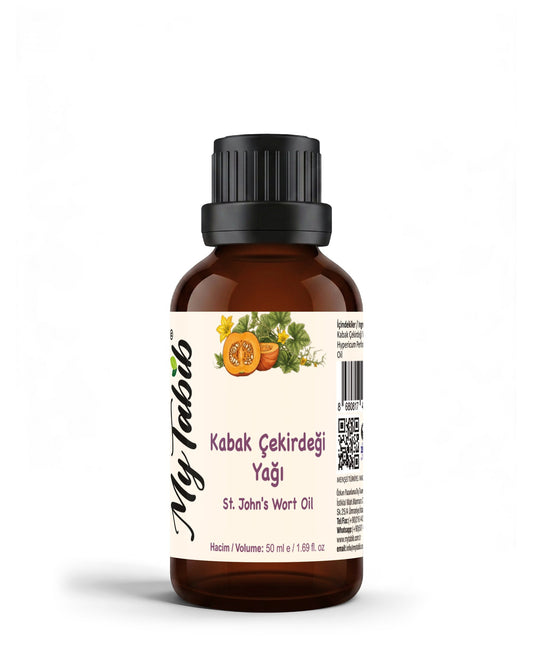 MyTabib Kabak Çekirdeği Yağı 50 ml | Soğuk Sıkım Gıda ve Kozmetik Yağı