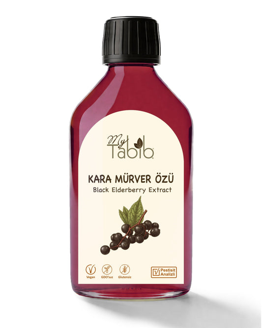 My Tabib Premium Doğal Kara Mürver Özü (270 gr) | Soğuk Proses & Analizli