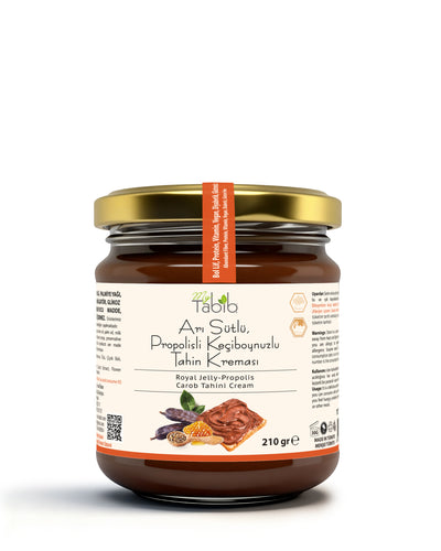 KEÇİBOYNUZU TAHİN KREMASI-ARISÜTLÜ-PROPOLİSLİ 210 GR