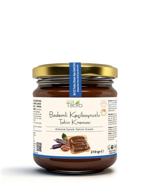My Tabib Bademli Keçiboynuzlu Tahin Kreması | E Vitamini Deposu, Vegan & Diyabetik 210 g