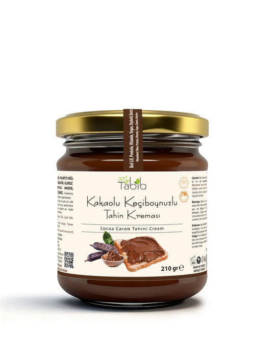 My Tabib Kakaolu Keçiboynuzlu Tahin Kreması | Sağlıklı, Protein & Demir Zengini 210 g