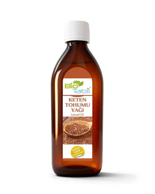 Bio Tabii Keten Tohumu Yağı 20 ml | Omega-3 Zengini Soğuk Sıkım Yağ