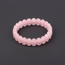 PEMBE KUVARS TAŞI ELASTİK YASSI KESİM BİLEKLİK